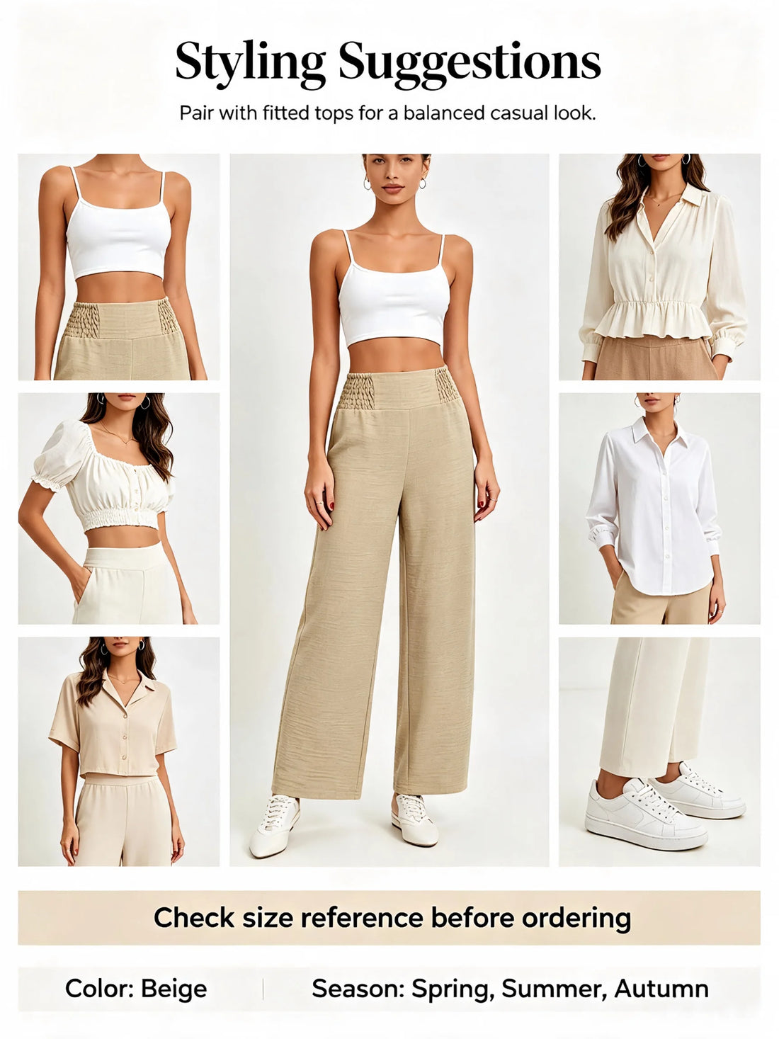 Casual Loose Straight Leg Trousers