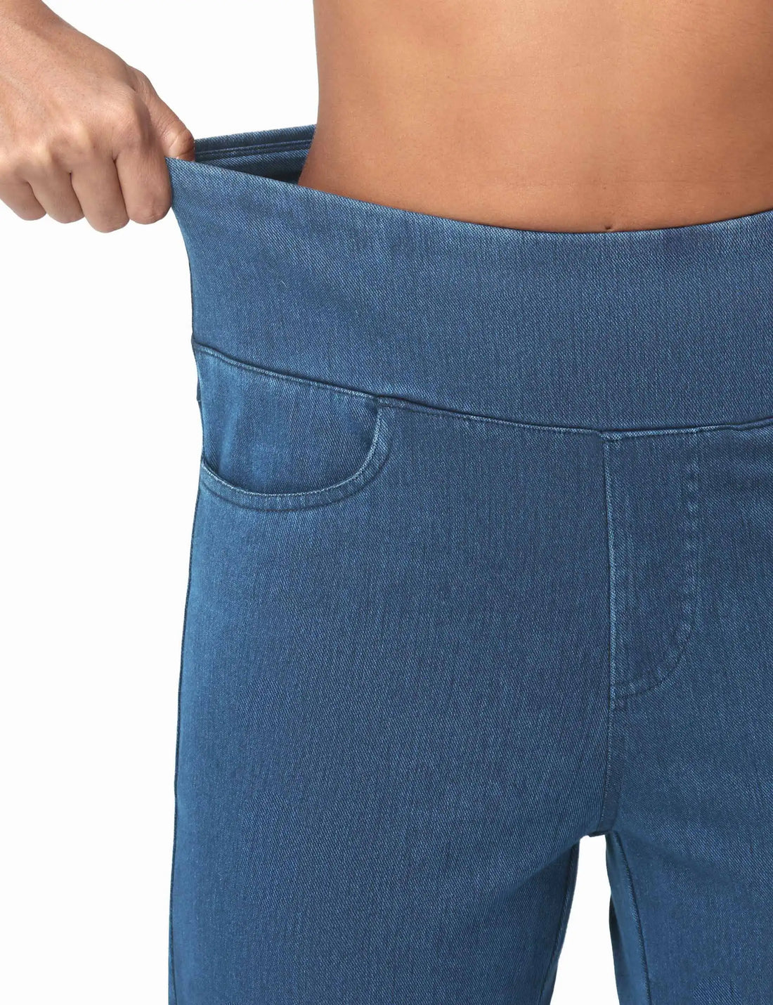 Basic Straight Denim Pants with Pockets