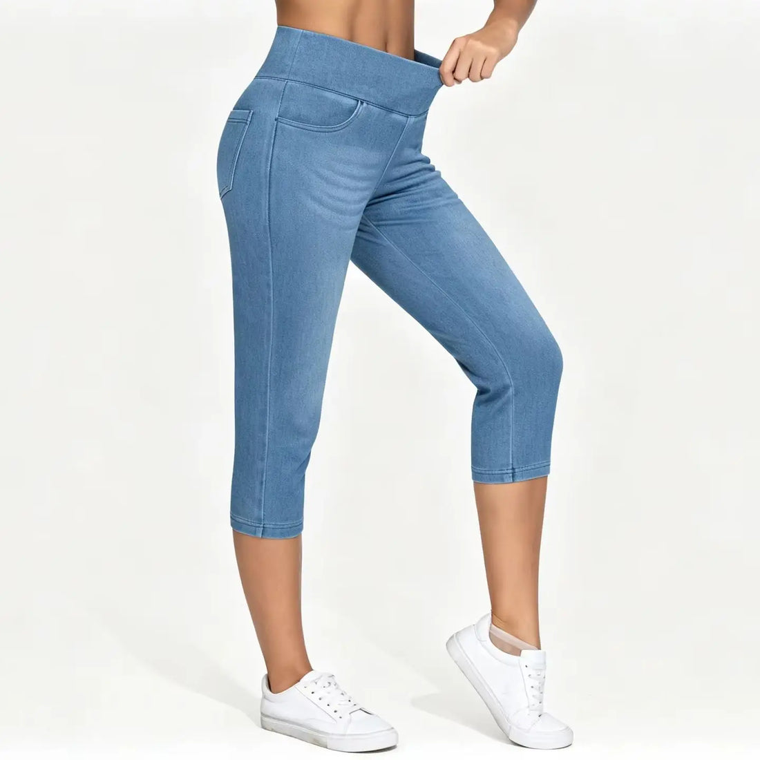 Tummy Control Skinny Jean Leggings with Pockets
