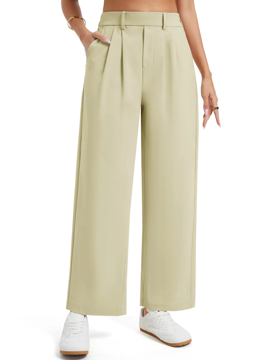 Slacks Trousers with Pockets