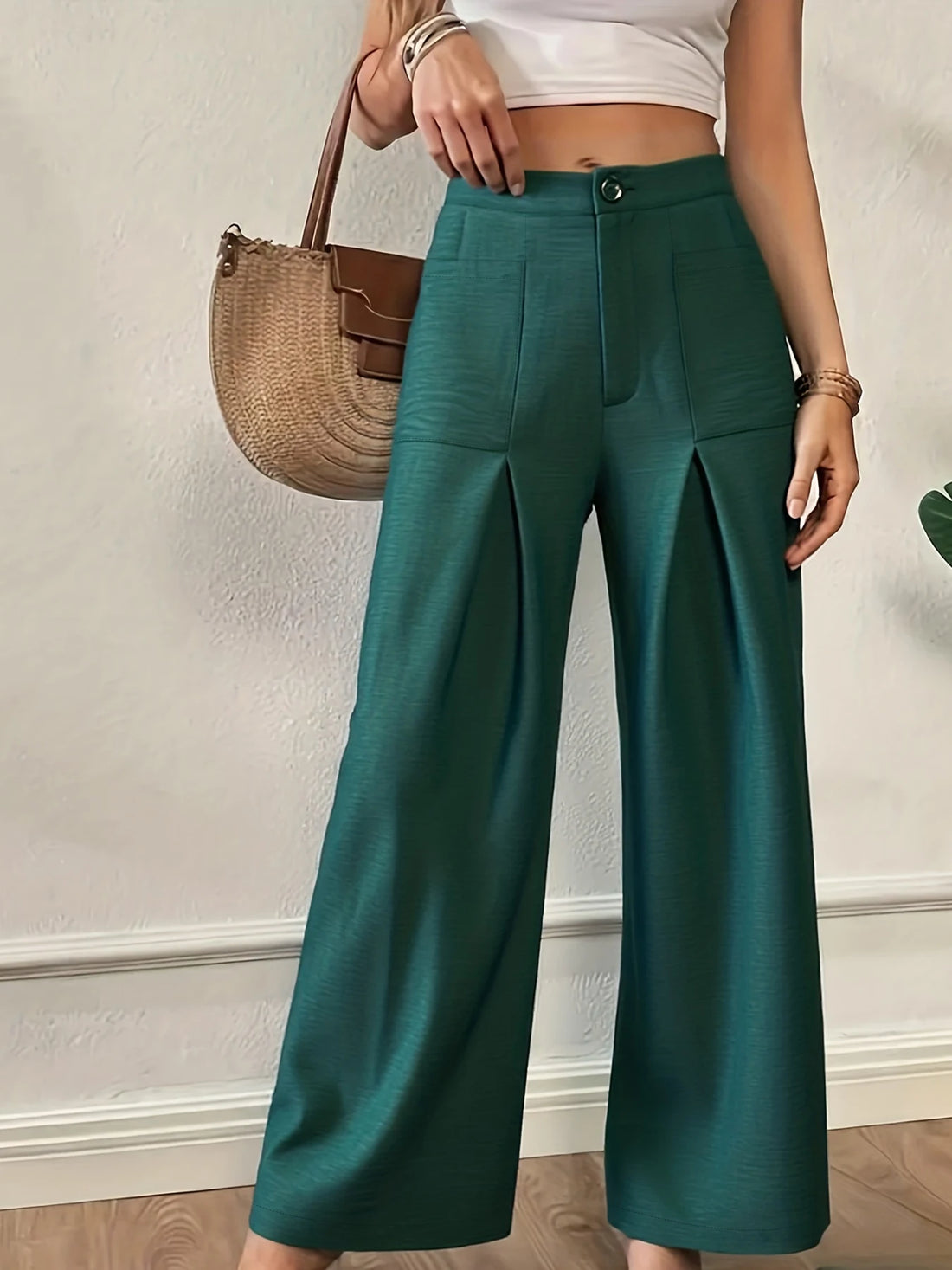 Casual Office Business Straight Long Palazzo Pants