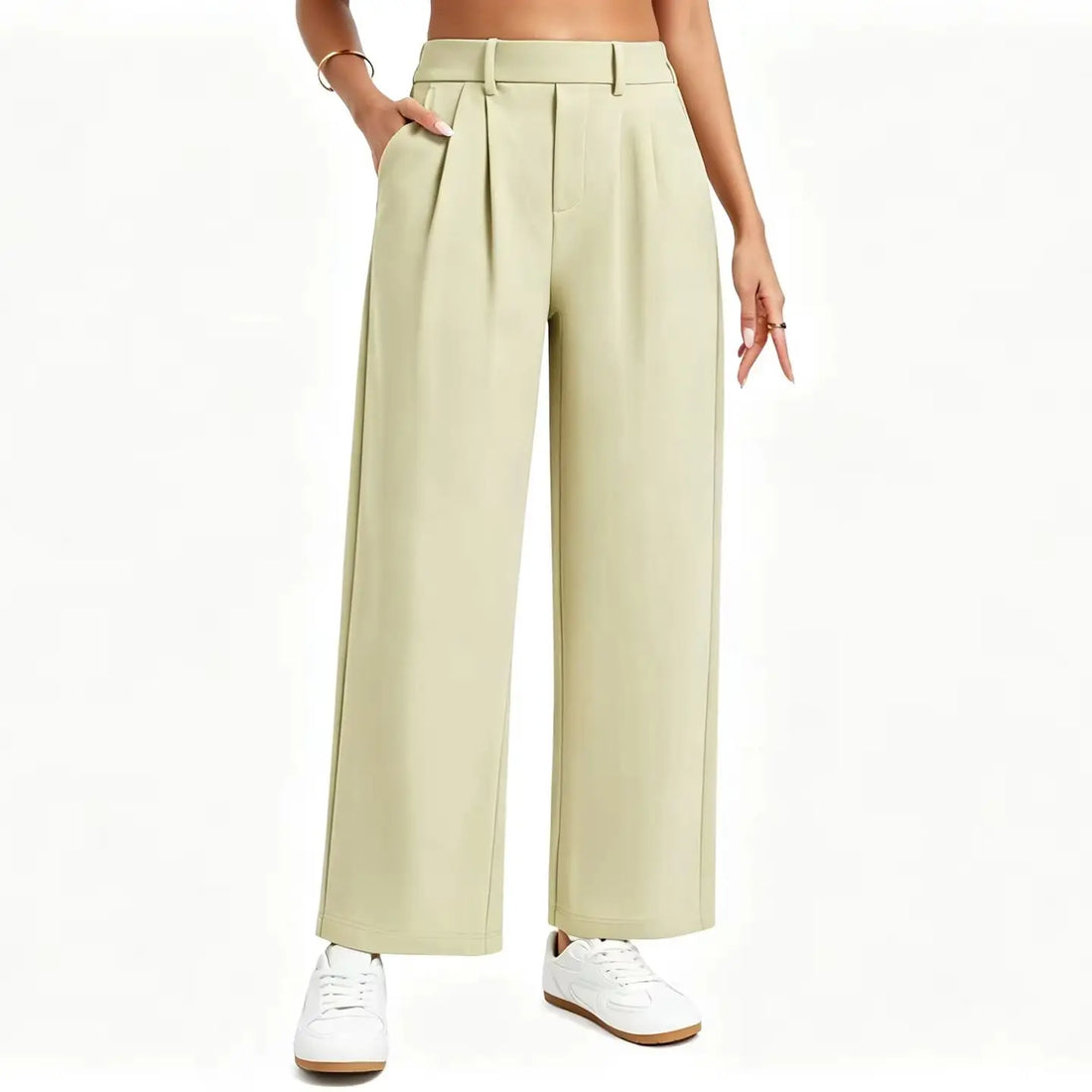 Slacks Trousers with Pockets