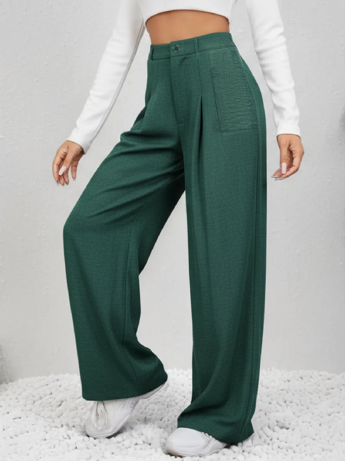 Casual Office Business Straight Long Palazzo Pants