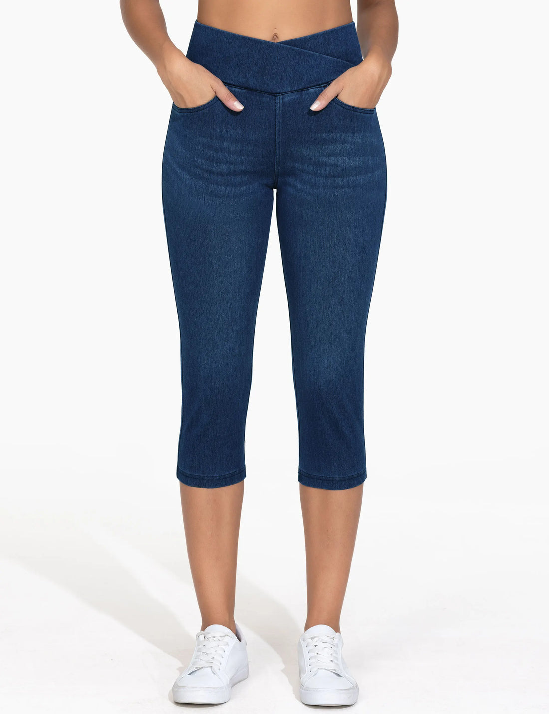 Tummy Control Skinny Jean Leggings with Pockets