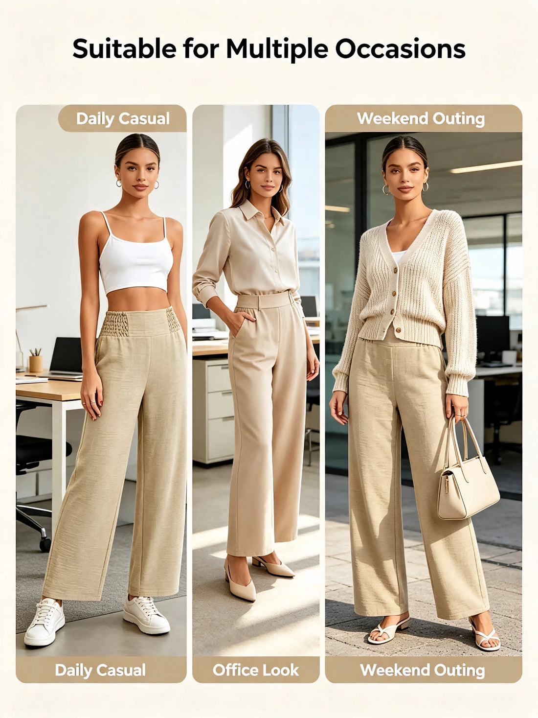 Casual Loose Straight Leg Trousers